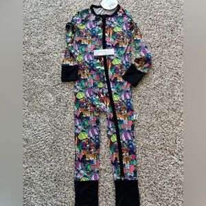 Vibrant Multicolor Kids Zippy Bamboo Pajama